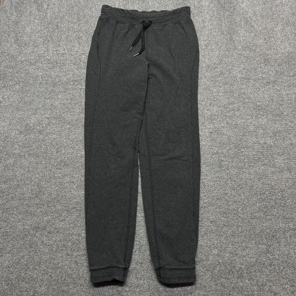 Lululemon Jogger Pants Womens 4 Gray Fleece Elastic Waist Lounge Athletic